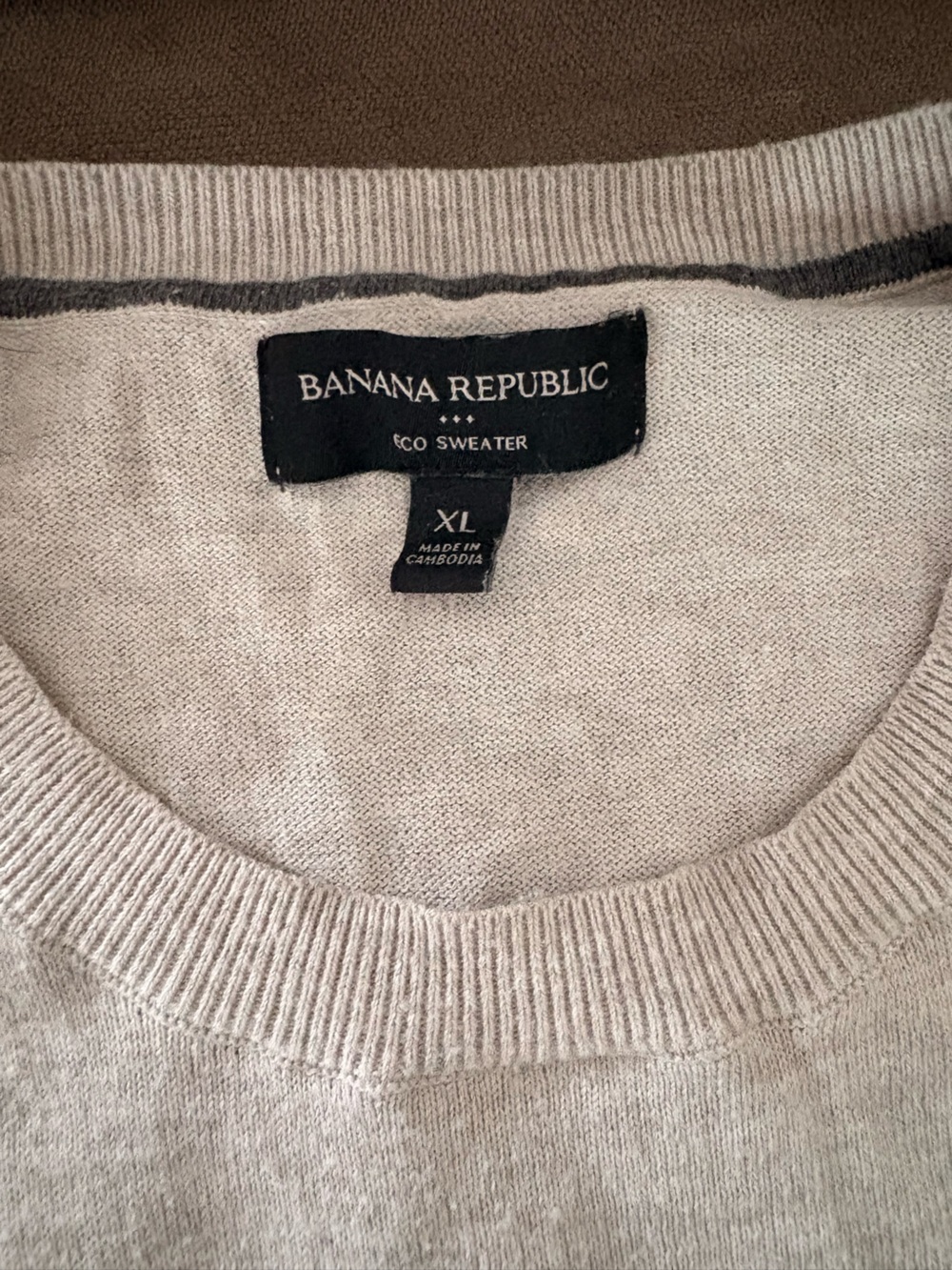 Banana Republic Neutral Crewneck Sweater in Light Beige
